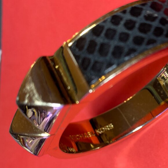 Michael Kors Rose Gold-Tone Hinged Bangle Bracelet - Picture 4 of 4